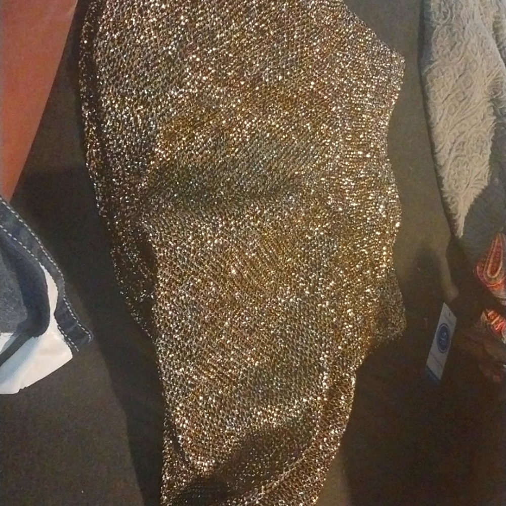 Gold tinsil skirt